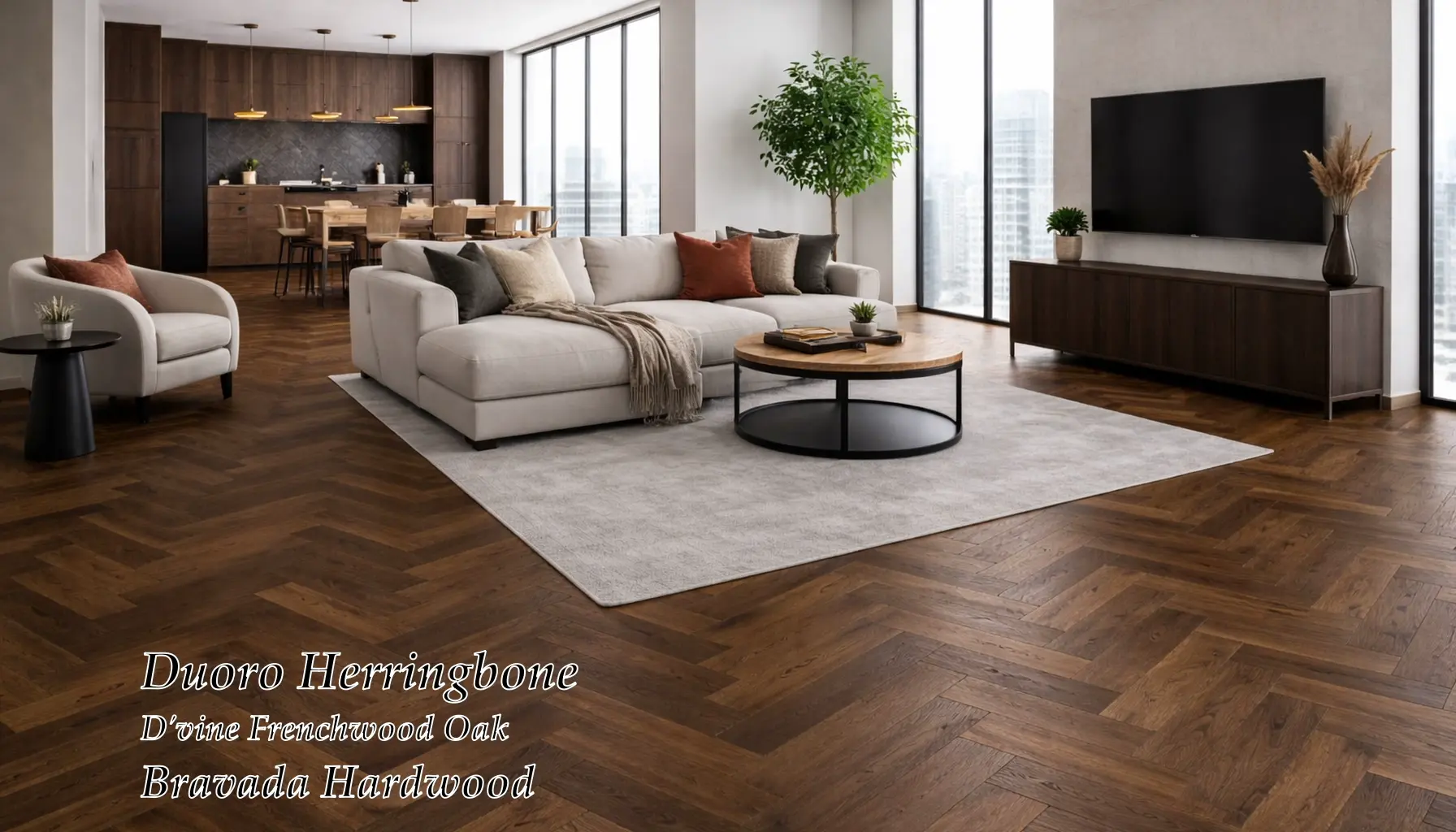 Bravada Hardwood, D'Vine French Oak, Duoro Herringbone - 14472